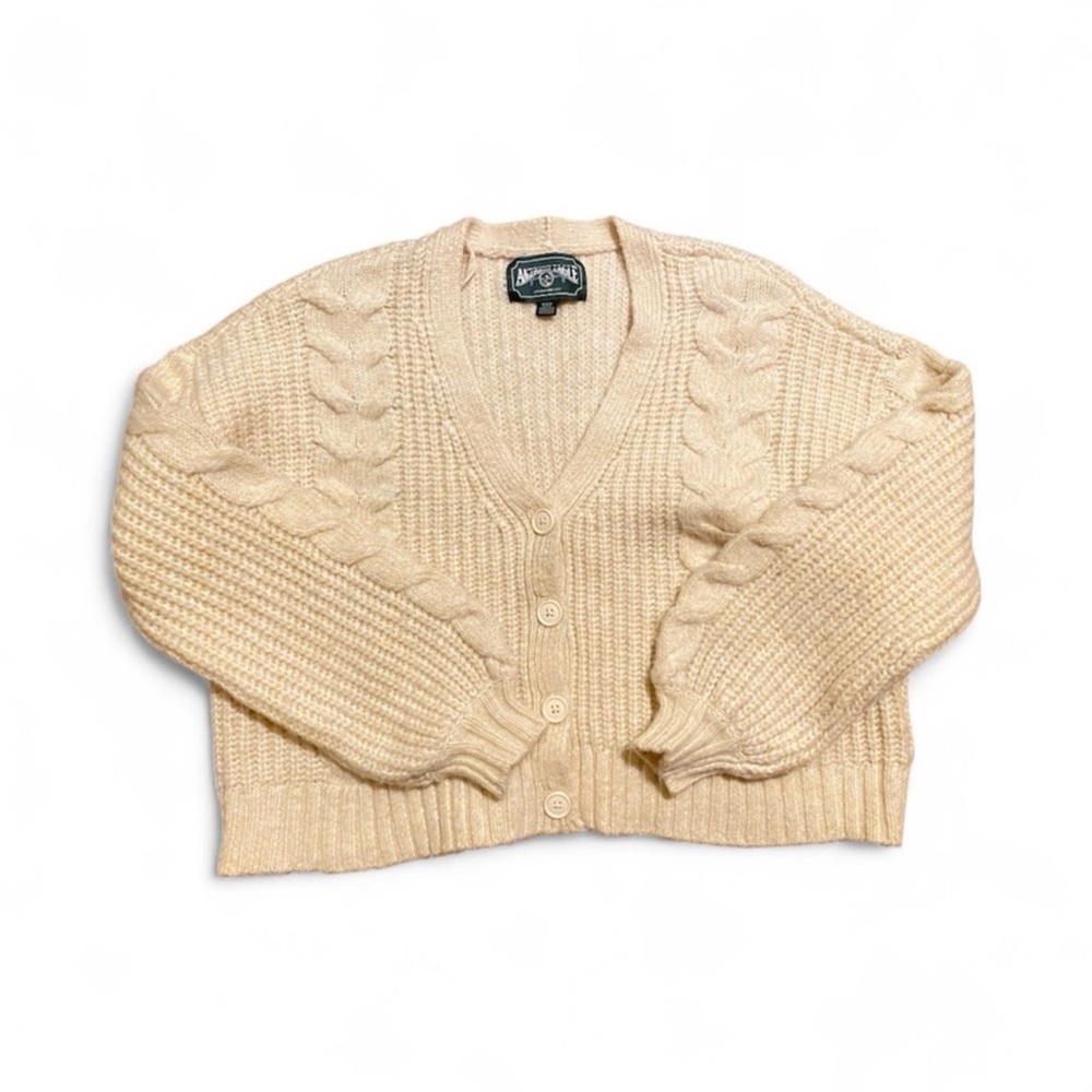 American Eagle cropped wool blend cardigan